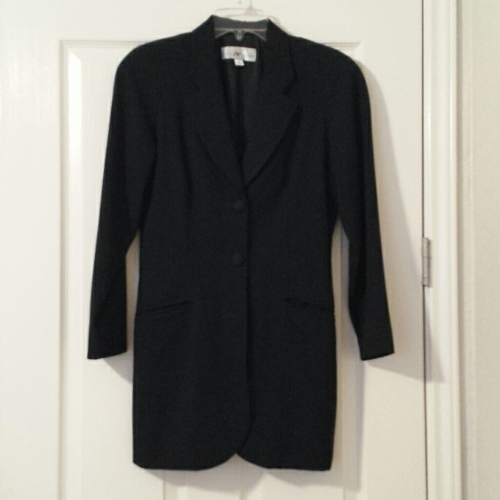 Wool crepe designer blazer